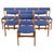 Mid-Century Modern Blue Chairs by Erik Buck, 1960s, Set of 9 For Sale - Image 6 of 6