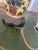 Ceramic 80's Yellow Chinoiserie Table Lamp-Single For Sale - Image 7 of 10