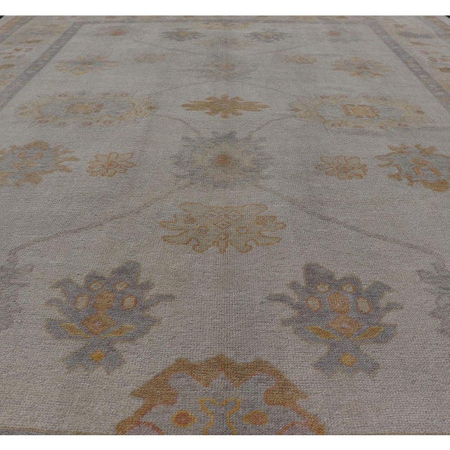 Textile Turkish Oushak Rug in Neutrals by Keivan Woven Arts 10'6 X 14' For Sale - Image 7 of 15