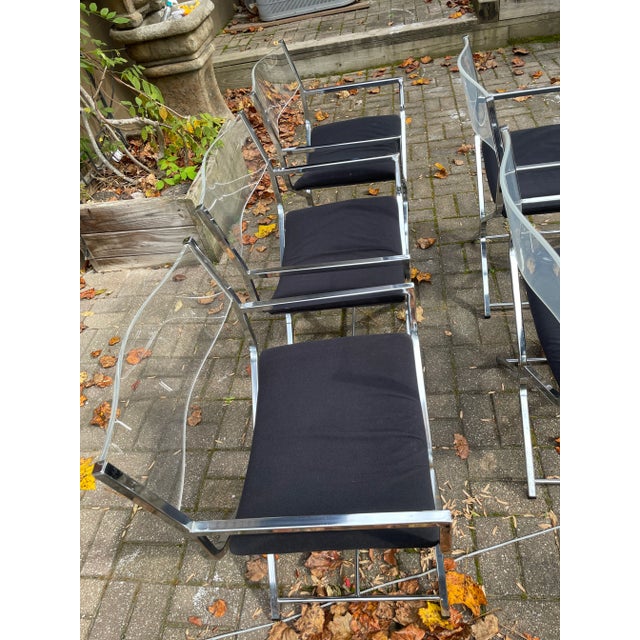 1960s Mid Century Modern Robert Kjer Jakobsen Chrome Dining Set of 8 For Sale - Image 11 of 13