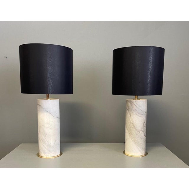 Monumental Marble Table Lamps, 1960, Set of 2 For Sale - Image 10 of 11