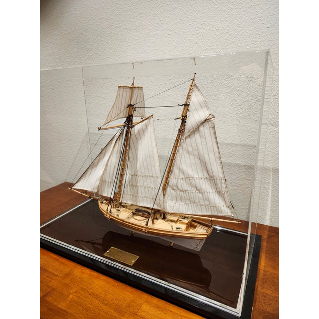 Wonderful Original Ship Model - The "Lively" Privateer/Schooner circa 1813, by Lee Schermerhorn. Mounted with viewing...