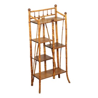 Antique Aesthetic Movement Bamboo Etagere For Sale