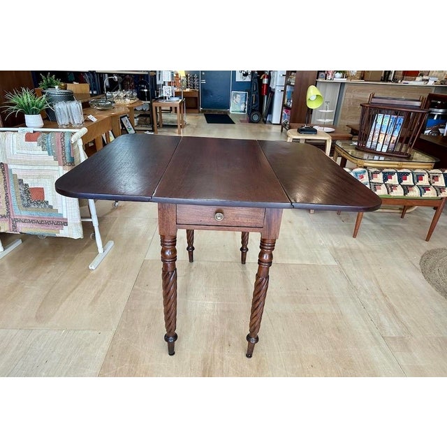 19th Century Mahogany Drop Leaf Table For Sale - Image 12 of 18