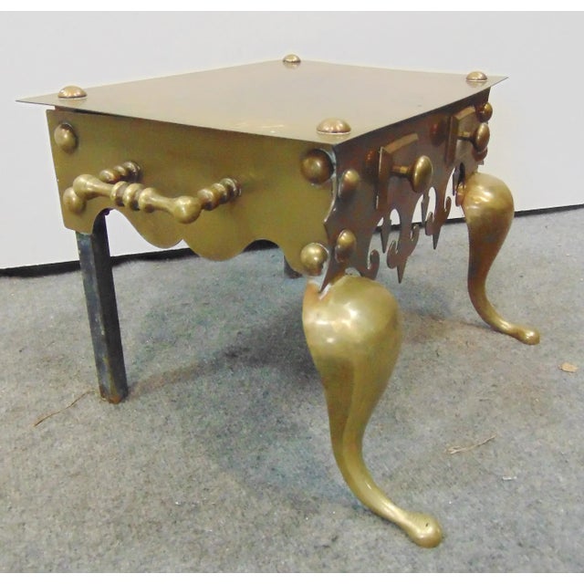 19th C Brass Fireplace Trivet For Sale - Image 4 of 5