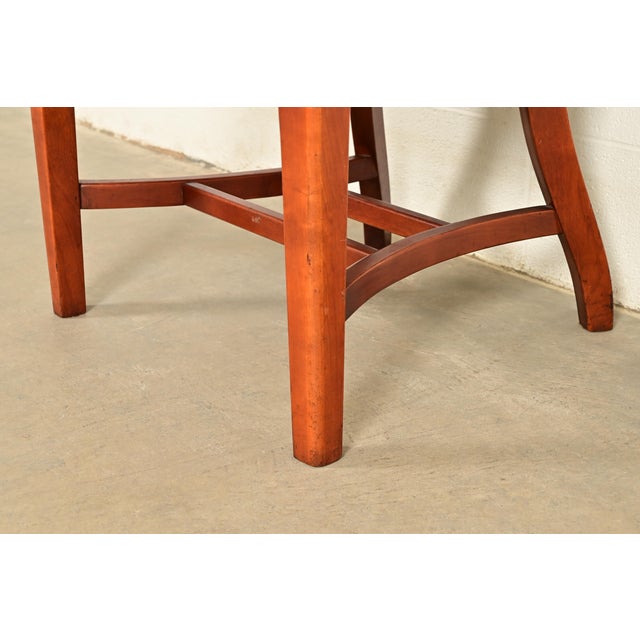B. L. Marble Chair Co. Antique Mission Arts & Crafts Walnut Banker's Chair, Circa 1910 For Sale - Image 9 of 14