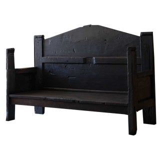 Large Folk Art Bench, 18th Century For Sale