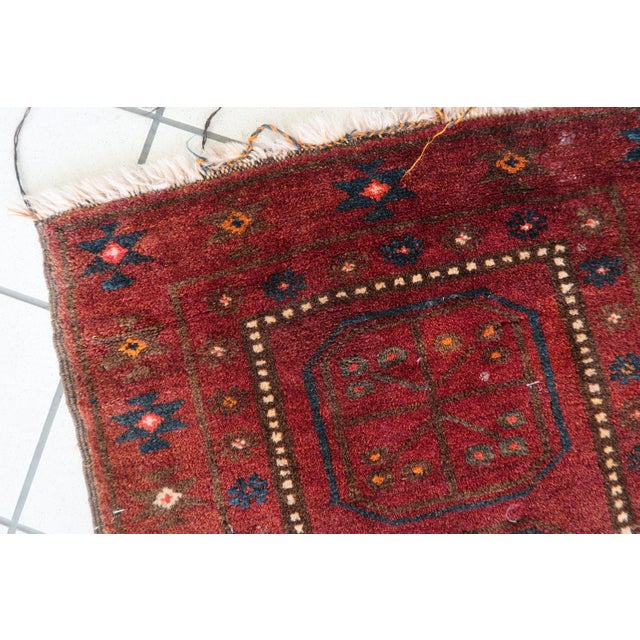 1950s, Handmade Vintage Afghan Baluch Rug 2' X 3.5' For Sale - Image 11 of 13