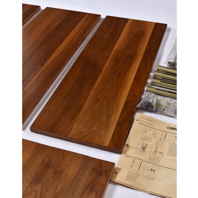 Brown George Nelson Mid-Century Modern Tension Pole Omni Wall Unit Emerald Gold For Sale - Image 8 of 17