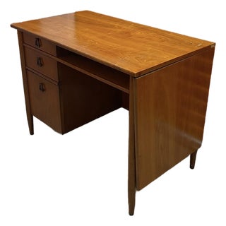 1960s Heritage Henredon Mid-Century Modern Drop Leaf Desk For Sale