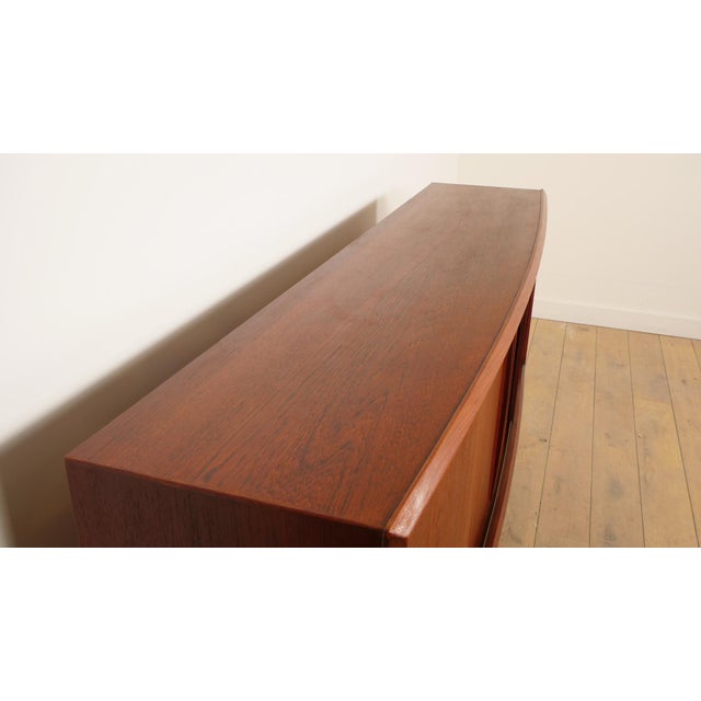 Wood Vintage Danish Highboard in Teak by Arne Vodder for HP Hansen For Sale - Image 7 of 15