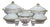 Antique Haviland Limoges Porcelain White & Gold Casserole Serving Tureens 15" - 9 pcs For Sale