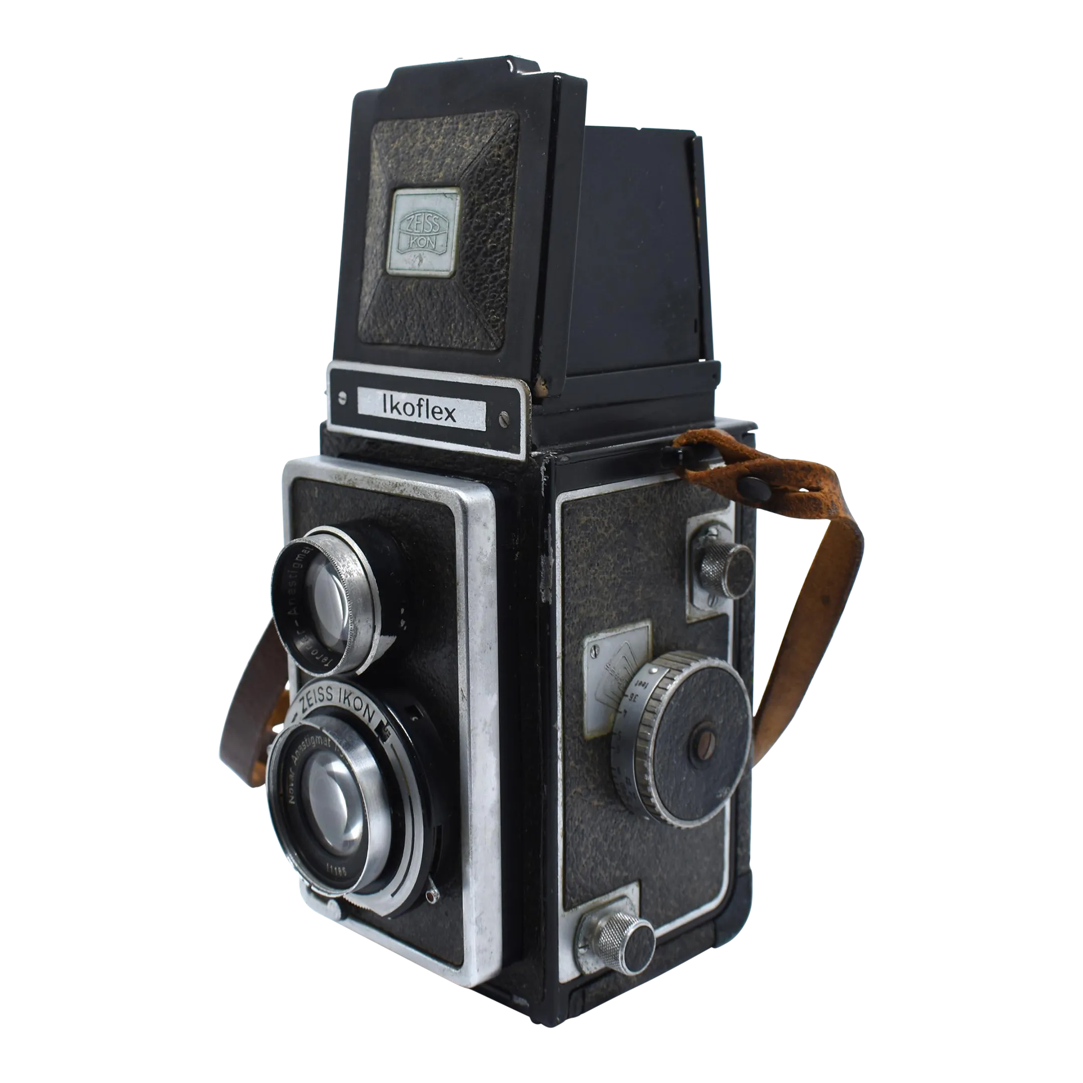 Ikoflex 二眼レフカメラ Zeiss Ikon ジャンク Vintage Zeiss Ikon Ikoflex Reflex Film Camera w/ Leather Case and