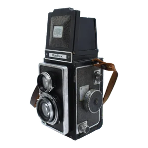 1940's Zeiss Ikon Ikoflex 75mm Twin-Lens Reflex Camera With Leather Shoulder Strap