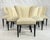 1960s Set of 6 Mid-Century Tuxedo Dining Chairs, Ebonized Wood, Brass Nailheads For Sale - Image 5 of 18