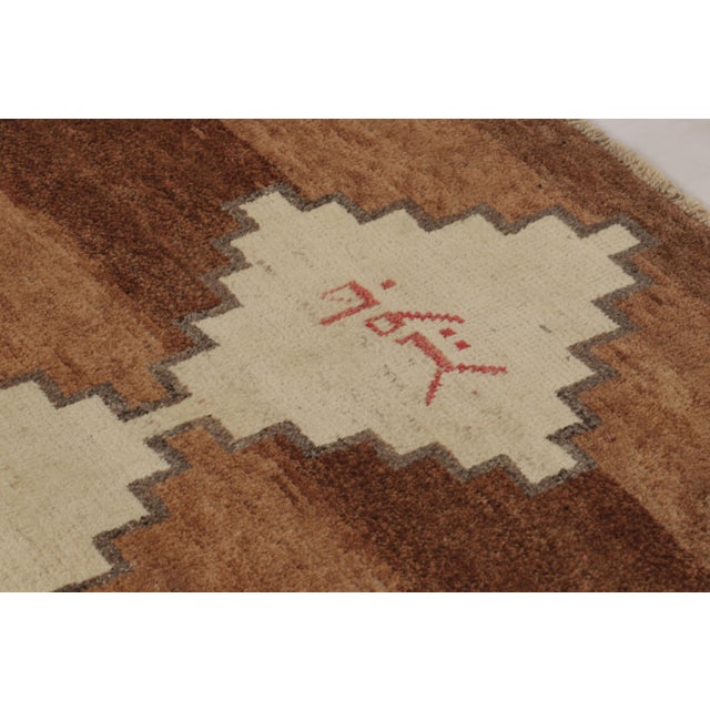 1950s Vintage Persian Gabbeh Runner Rug With Geometric Medallions - Rug & Kilim For Sale - Image 5 of 10