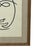 1970s 1970s Framed Modernist Abstract Line Drawing Face Portrait With Linen Mat For Sale - Image 5 of 10