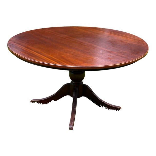 Antique Round Wooden Coffee Table For Sale