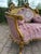 Rose 1940 French Louis XVI Gold Beech Rose Velvet Settee For Sale - Image 8 of 18