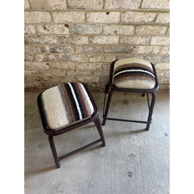 Pair of Vintage Industrial Stools For Sale - Image 16 of 17