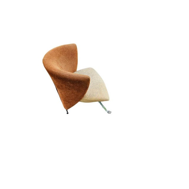 Postmodern 2-Tone Jada Slipper Chairs by Giorgio Saporiti, 1970s, Set of 2 For Sale - Image 3 of 10
