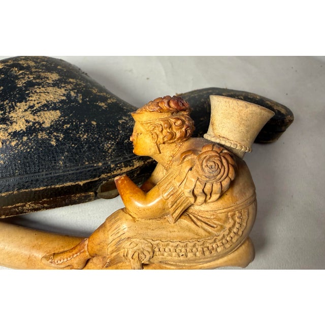 Antique 19th Century Carved Meerschaum Victorian Lady Figural Nyc Smoking Pipe For Sale - Image 12 of 17