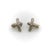 Modern Vintage14K Gold Pave Diamond X Earrings, A Pair For Sale - Image 3 of 8