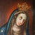 Antique 19th-century Alpine School portrait of Mary the Queen (Maria Königin). Oil painting on canvas. Depicting the...