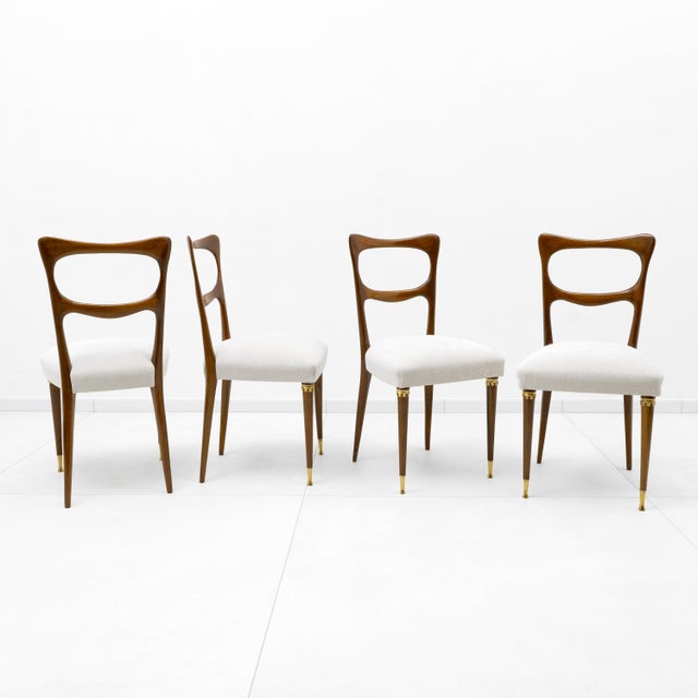 Mid-Century Modern Dinning Chairs by Paolo Buffa, 1950s, Set of 4 For Sale - Image 4 of 10