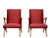 1950s Organic Shape Rock & Roll Lounge Chair with New Red Polka Dot Upholstery, 1950s For Sale - Image 5 of 14