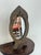 Antique French Repoussé Metal Table Mirror With Green Glass Accents, C. 1900–1930 For Sale - Image 4 of 9