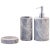 Gray Rounded Set for Bathroom in Grey Bardiglio Marble, Set of 3 For Sale - Image 8 of 8