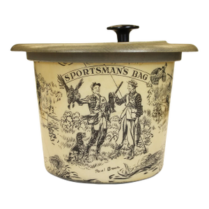 1950s Paul Desmond Brown Sportsman's Bag Ice Bucket With Lid