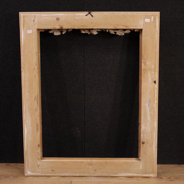 Wood Vintage Italian Lacquered and Painted Frame, 1970 For Sale - Image 7 of 16