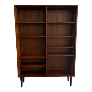 Danish Rosewood Bookcase - Mid-Century Shelving Unit With Adjustable Shelves 1960s For Sale