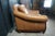 Animal Skin Vintage Rapallo Oversized Leather Club Lounge Reading Library Armchair 45" For Sale - Image 7 of 18