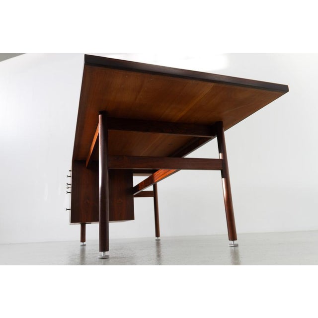 Mid-Century Rosewood Executive Desk with Y Pulls from Jens Risom, 1960s For Sale - Image 9 of 18