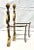 Metal Vintage Brass Lyre Andirons – Neoclassical Hollywood Regency Fireplace Decor, Pair For Sale - Image 7 of 7