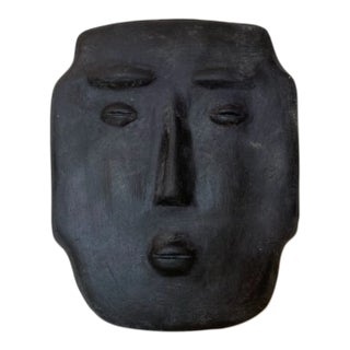 Matthew Weil Small Plaster Mask Wall Sculpture For Sale