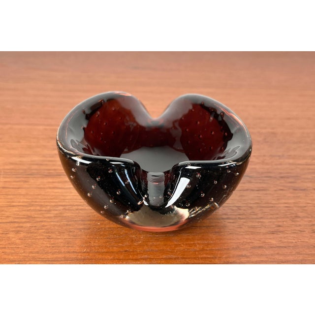 Vintage Italian Bullicante Murano Glass Ashtray, 1970s For Sale - Image 6 of 18