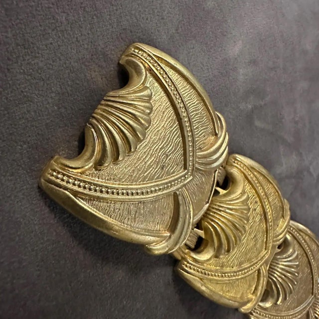 Art Deco A 1930s Art Deco Gilded Metal Bracelet For Sale - Image 3 of 11