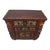 Wood Antique Tibetan Floral Polychromed & Carved Rosewood Tea Cabinet C1890 For Sale - Image 7 of 15