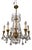 Genoese Chandelier in Gilded Wood and Crystals, 1950s For Sale