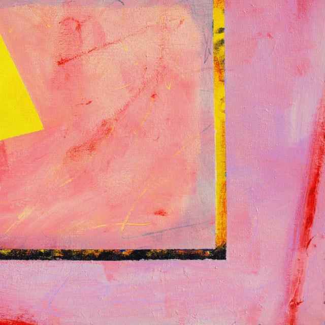 1980s 'Abstract in Magenta and Indigo', 20th Century American School, Geometric Abstraction, Modernism For Sale - Image 5 of 6