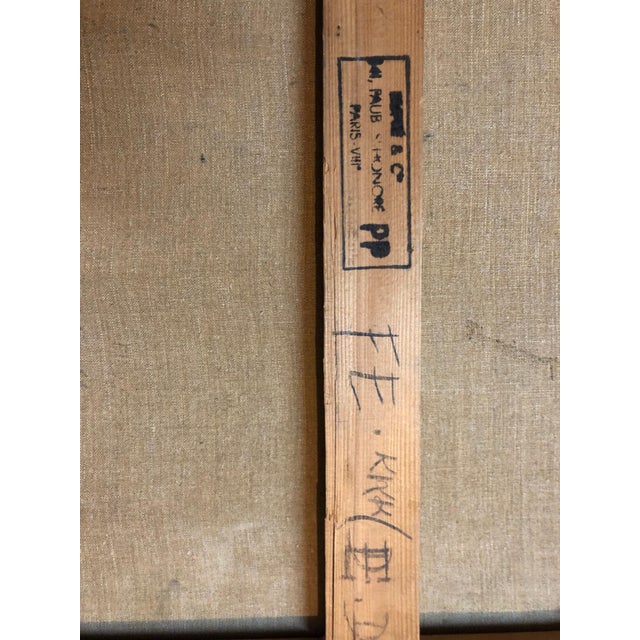 Textile Jacques Zucker, Synagogue Interior Jerusalem French Judaica Oil Painting Israeli Bezalel School For Sale - Image 7 of 7