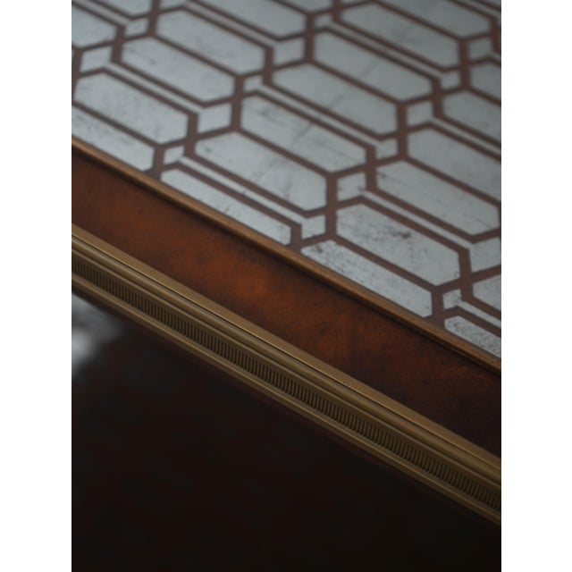 Glass Theodore Alexander Directoire 2 Tier Mirror Top Table For Sale - Image 7 of 13