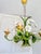 Mid-Century Modern Vintage Floral Tole Chandelier, 1970 For Sale - Image 3 of 18