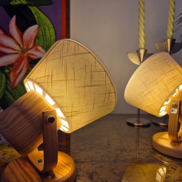 Beige Pine Kinna Wall Lamps from Markslöjd, Sweden, 1970s, Set of 2 For Sale - Image 8 of 10