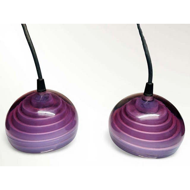 Murano Glass Lamps by Carlo Nason for AV Mazzega, Italy, 1970s, Set of 2 For Sale - Image 4 of 8