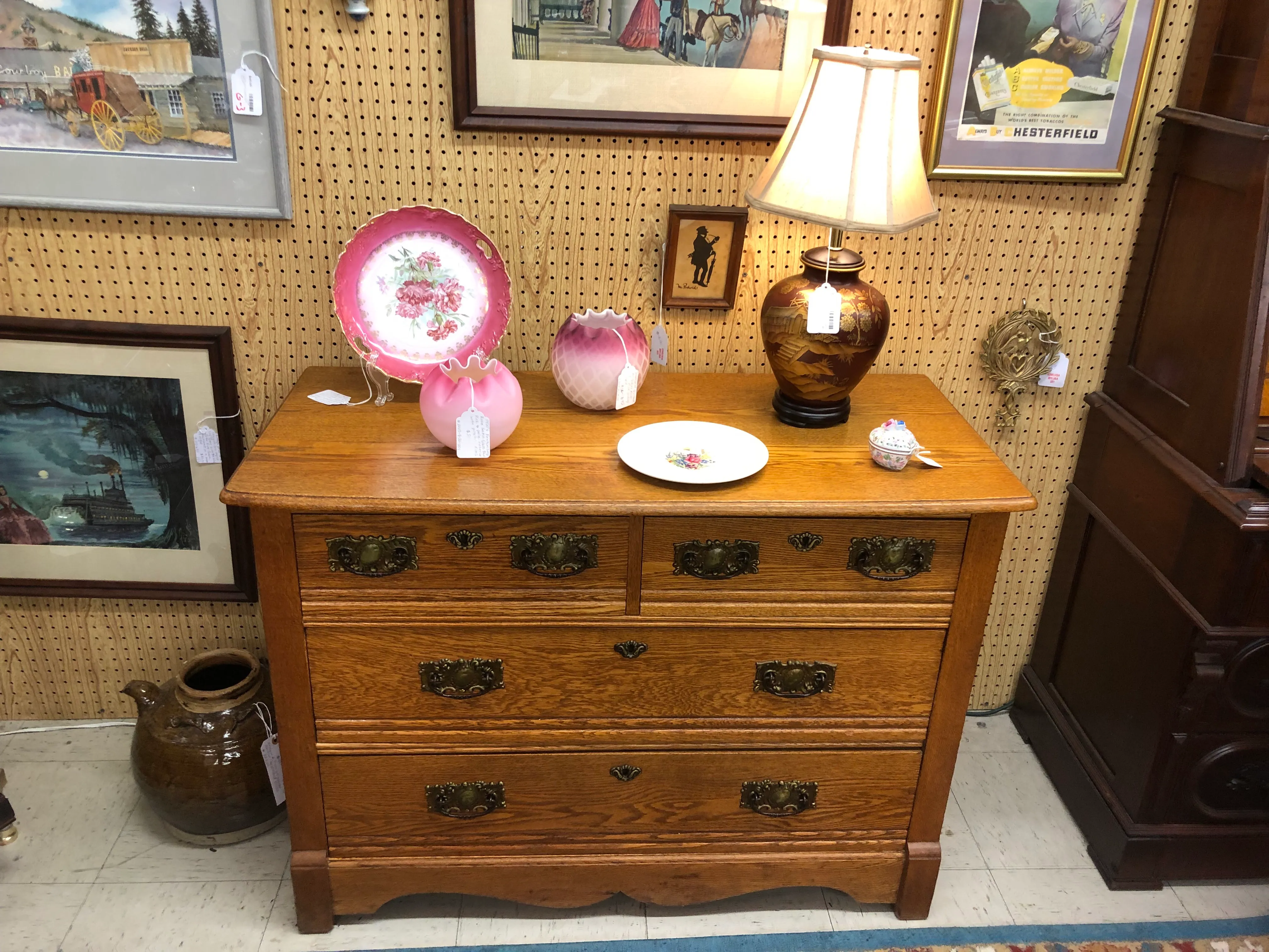 vintage 2 drawer dresser French Two Chest  Miller's Home Furnishings 2836AD36 Dimensions Early 1900s Oak Dresser Two